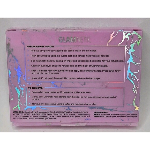 Glamnetic Reusable Press-On Nails Wild Card Short Almond 24 Nail Kit New W/Glue - Picture 3 of 6